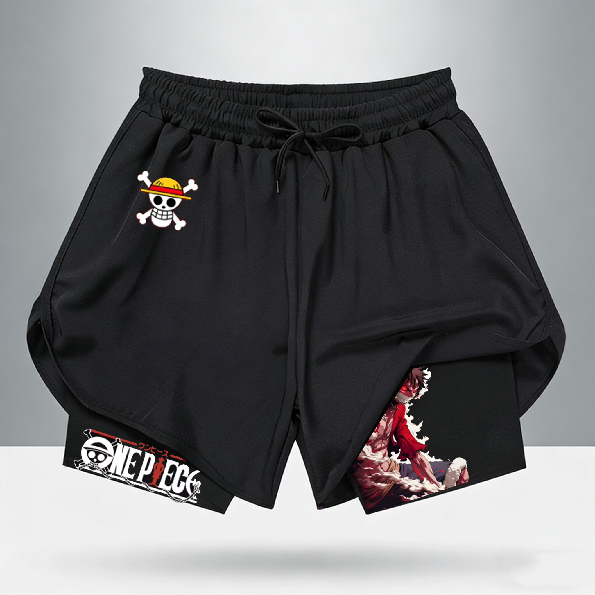 شورت رياضي رجالي 2 في 1 بطبعة  - مراجعة Running Gear In Japan وسعره